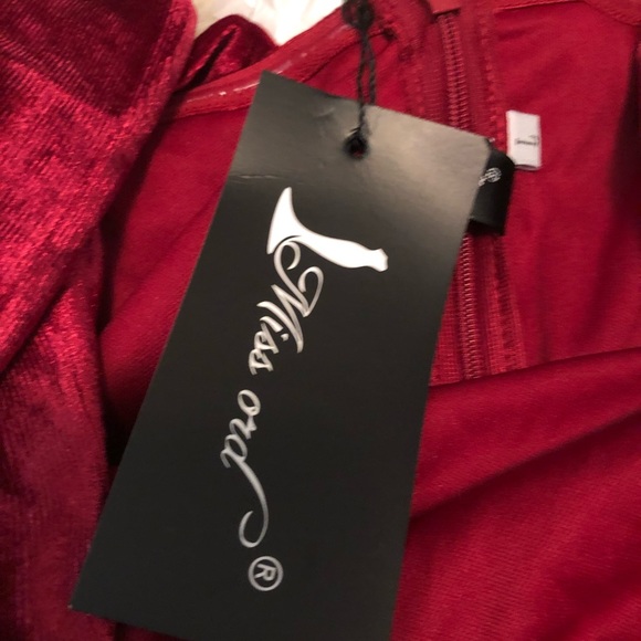 NWT Red Velvet Dress by Miss ord - Picture 3 of 3